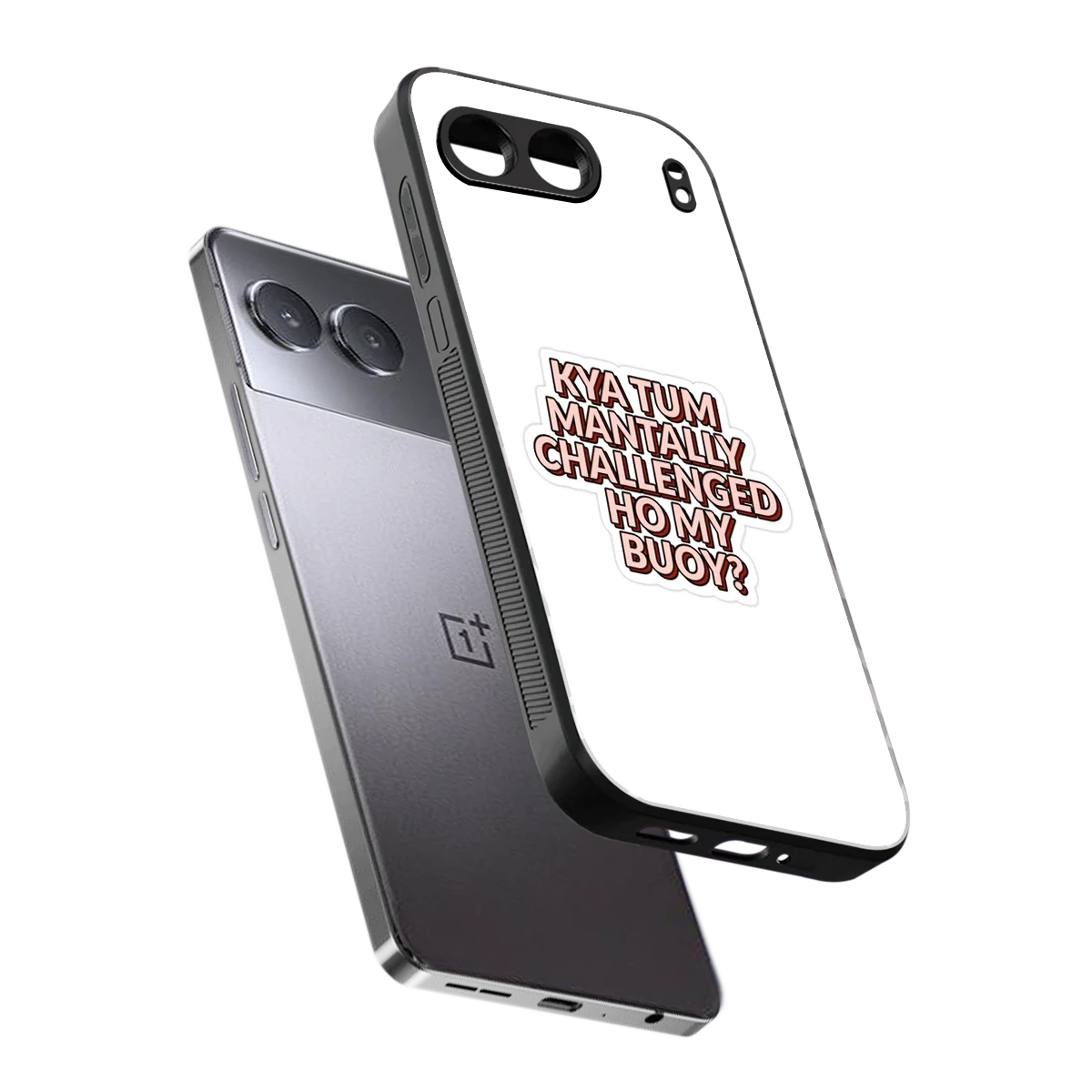 Mantally Challenged sleek oneplus nord 4 cover with tempered glass back and TPU edges