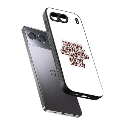 Mantally Challenged sleek oneplus nord 4 cover with tempered glass back and TPU edges