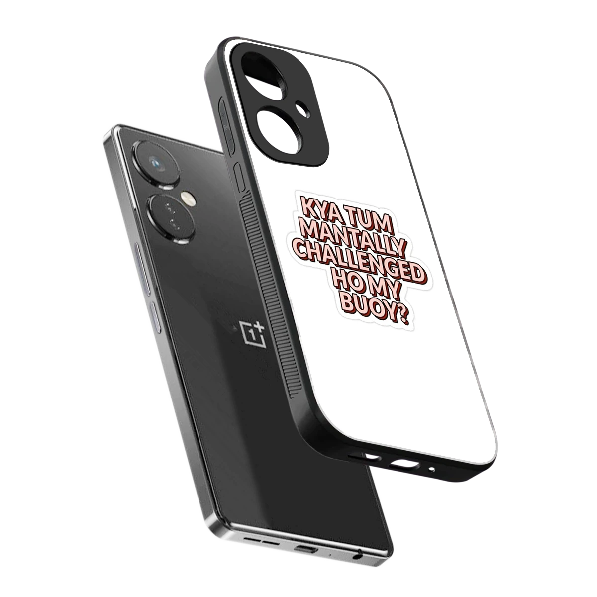 Mantally Challenged sleek oneplus nord ce 3 cover with tempered glass back and TPU edges