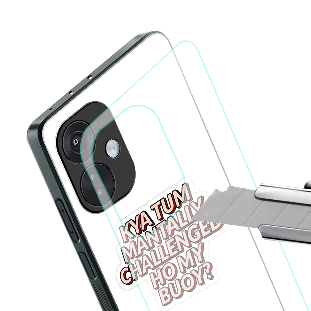 Mantally Challenged stylish phone case for oneplus nord ce 3 | glossy glass and slim fit