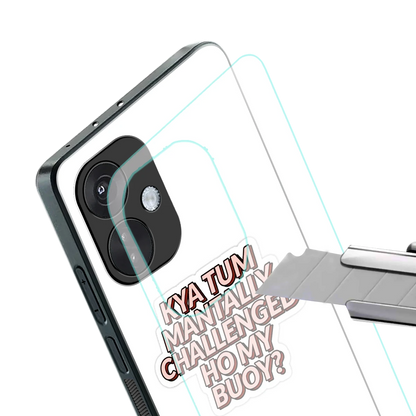 Mantally Challenged stylish phone case for oneplus nord ce 3 | glossy glass and slim fit