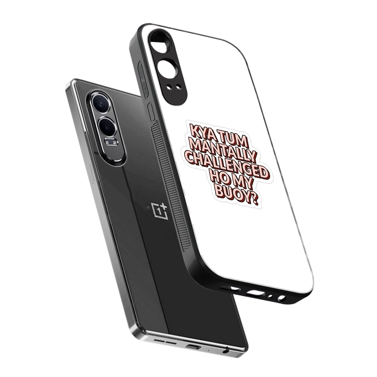 Mantally Challenged sleek oneplus nord ce 4 lite cover with tempered glass back and TPU edges