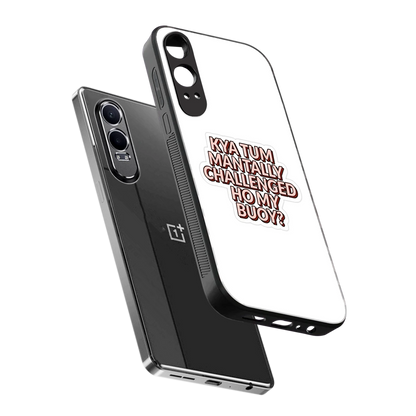 Mantally Challenged sleek oneplus nord ce 4 lite cover with tempered glass back and TPU edges