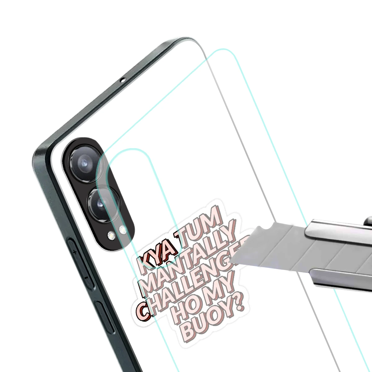 Mantally Challenged stylish phone case for oneplus nord ce 4 lite | glossy glass and slim fit
