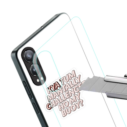 Mantally Challenged stylish phone case for oneplus nord ce 4 lite | glossy glass and slim fit