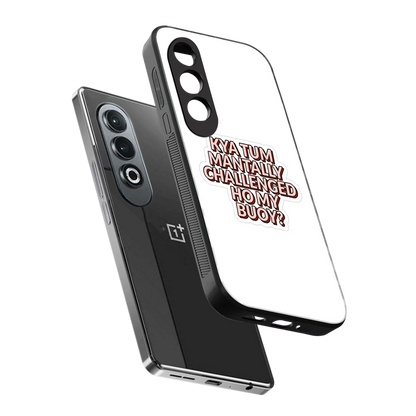 Mantally Challenged sleek oneplus nord ce 4 cover with tempered glass back and TPU edges