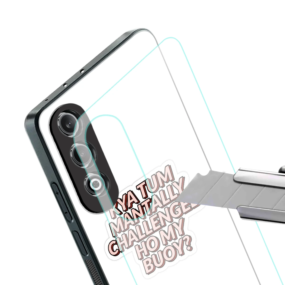 Mantally Challenged stylish phone case for oneplus nord ce 4 | glossy glass and slim fit