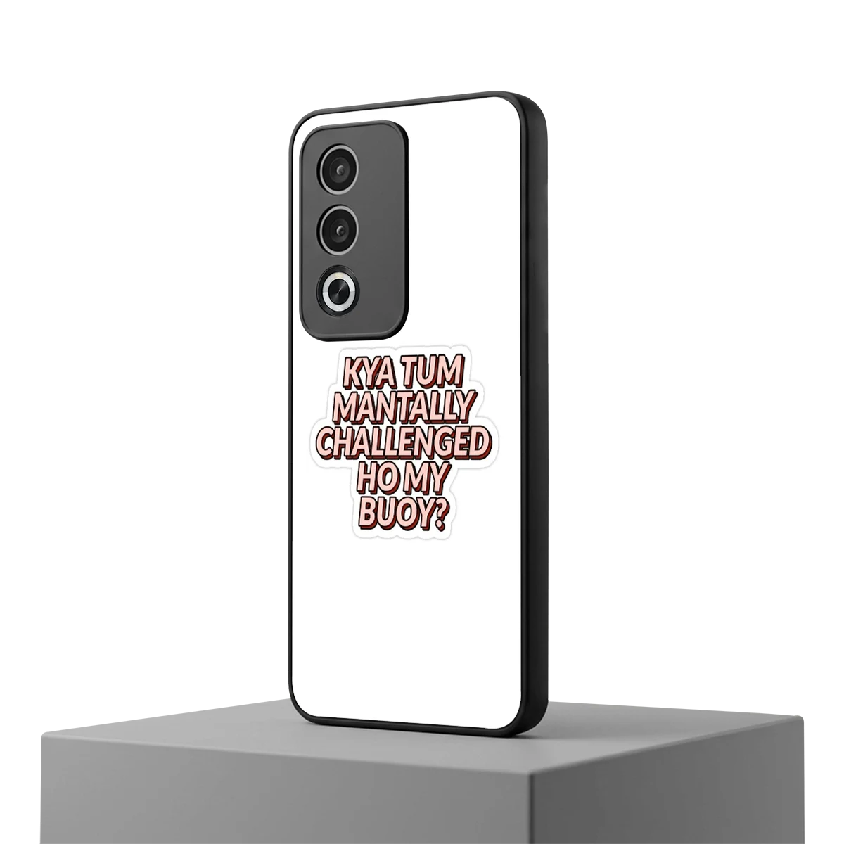 Mantally Challenged oppo a3 pro mobile cover | shockproof glass phone case