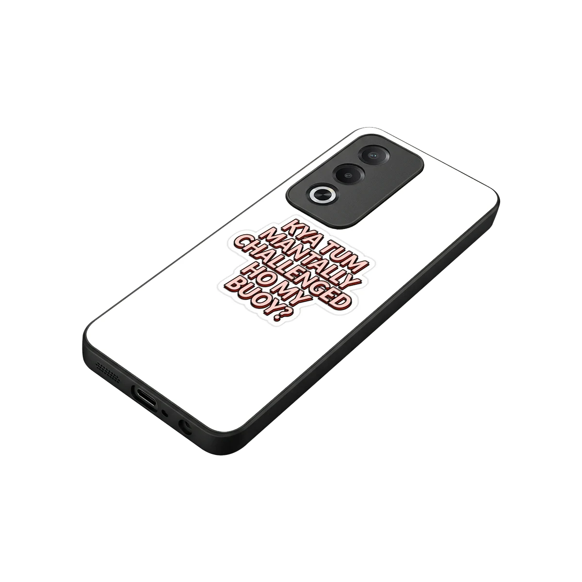 Mantally Challenged stylish phone case for oppo a3 pro | glossy glass and slim fit