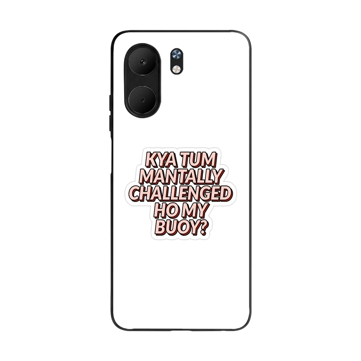 Mantally Challenged back phone cover | glass case for oppo a5x 5g