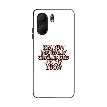 Mantally Challenged back phone cover | glass case for oppo a5x 5g