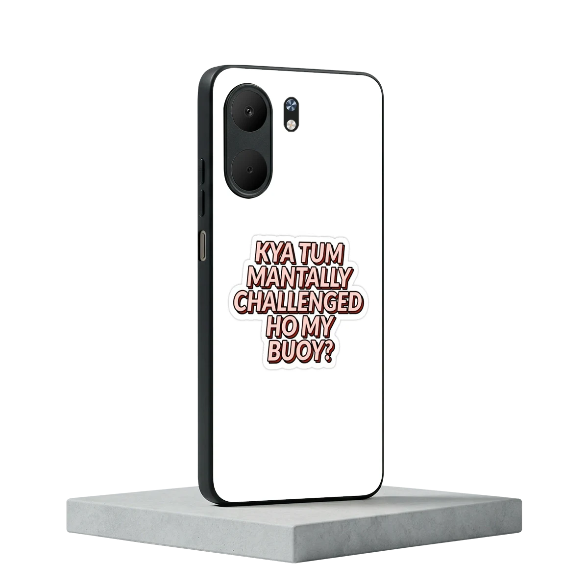 Mantally Challenged oppo a5x 5g mobile cover | shockproof glass phone case