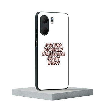 Mantally Challenged oppo a5x 5g mobile cover | shockproof glass phone case