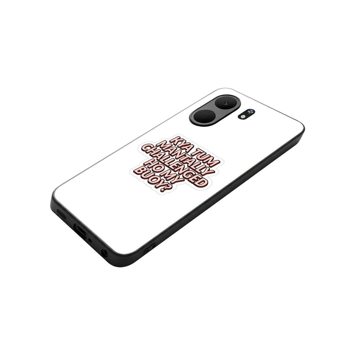 Mantally Challenged stylish phone case for oppo a5x 5g | glossy glass and slim fit