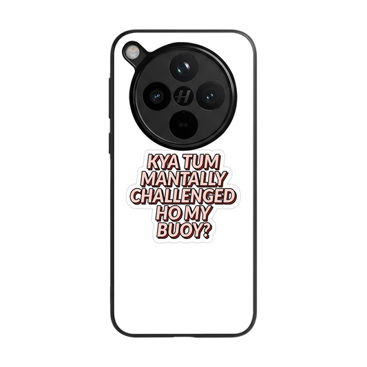 Mantally Challenged back phone cover | glass case for oppo find x8