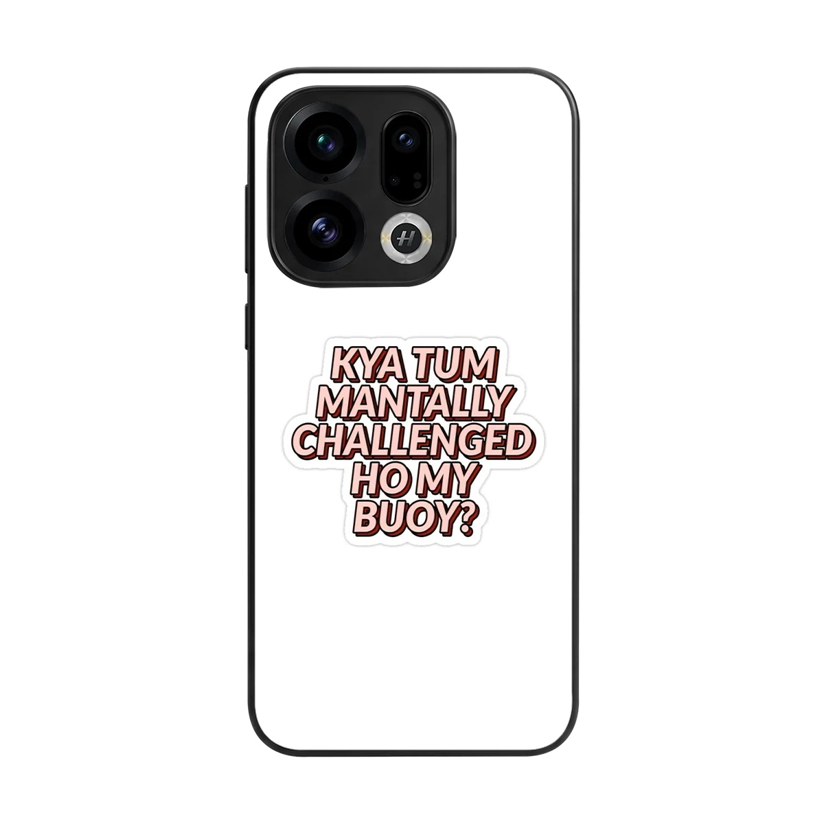Mantally Challenged back phone cover | glass case for oppo find x9