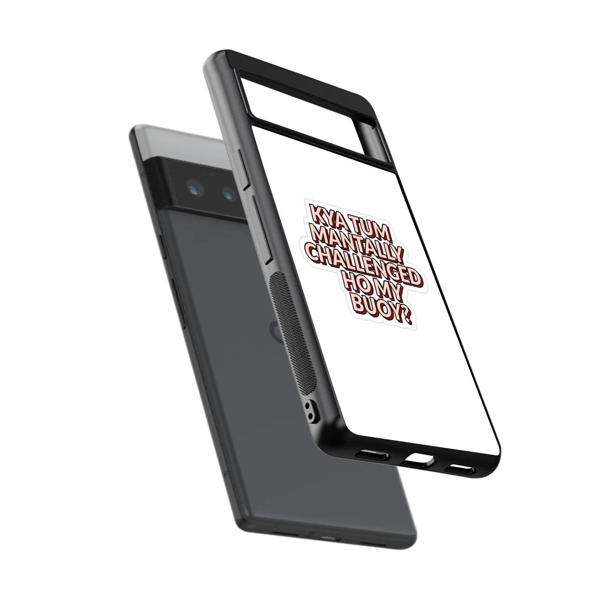 Mantally Challenged sleek google pixel 6 pro cover with tempered glass back and TPU edges