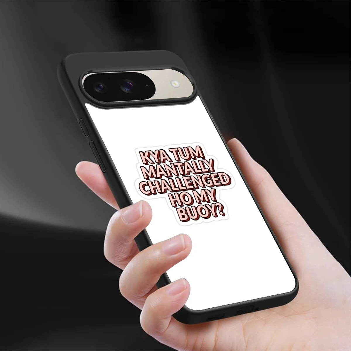 Mantally Challenged sleek google pixel 9 cover with tempered glass back and TPU edges