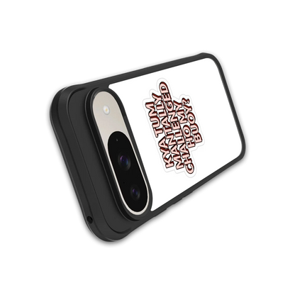 Mantally Challenged stylish phone case for google pixel 9 | glossy glass and slim fit