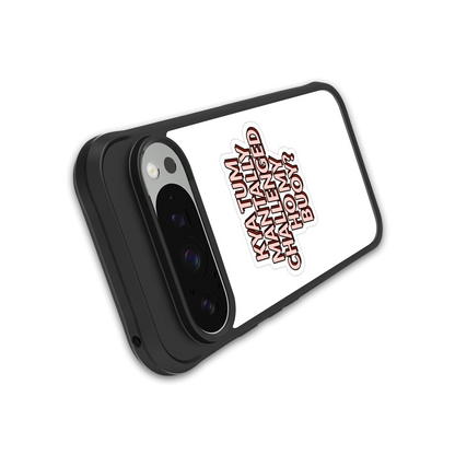 Mantally Challenged stylish phone case for google pixel 9 pro | glossy glass and slim fit