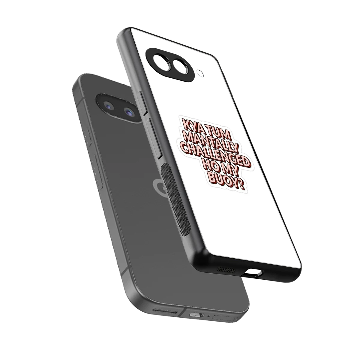 Mantally Challenged sleek google pixel 10a cover with tempered glass back and TPU edges
