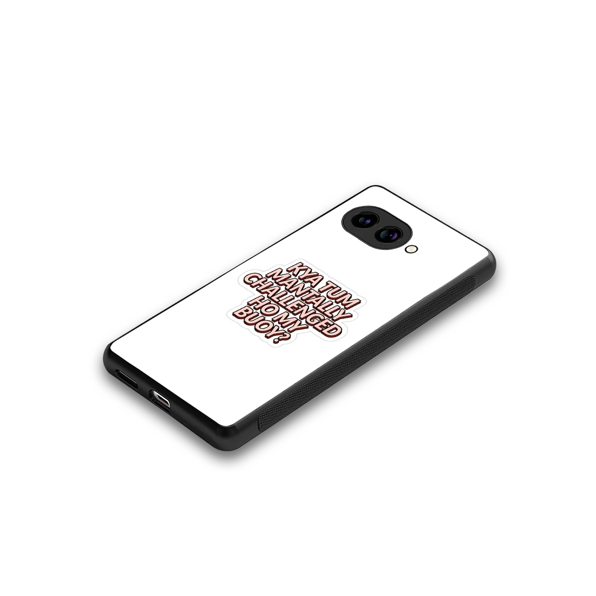 Mantally Challenged stylish phone case for google pixel 10a | glossy glass and slim fit