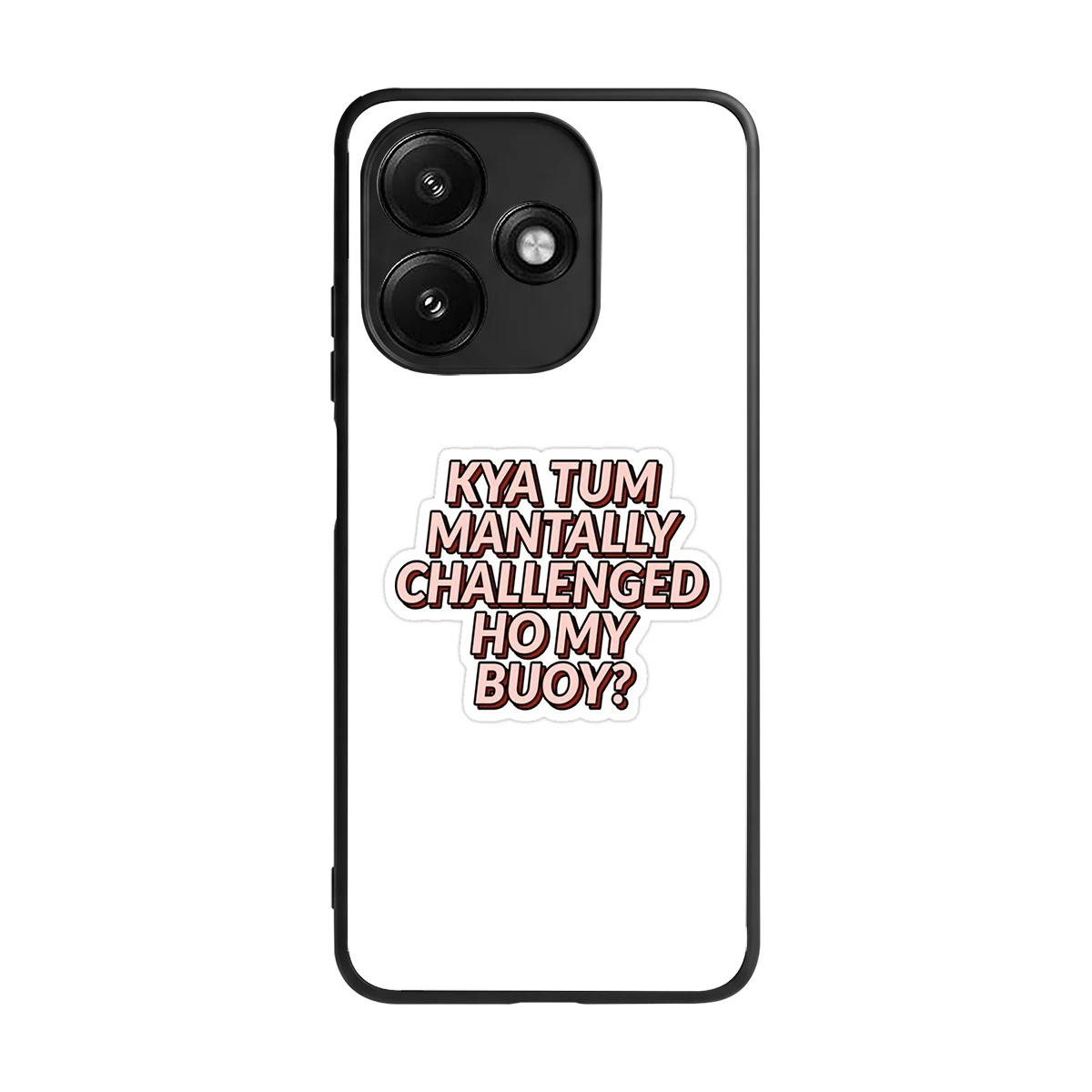 Mantally Challenged back phone cover | glass case for redmi 12 5g