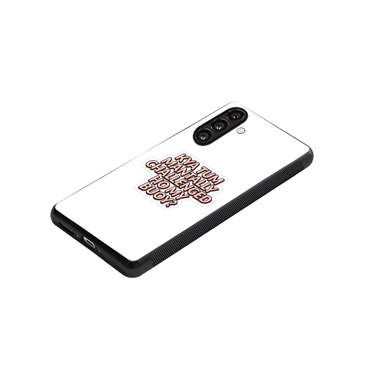 Mantally Challenged stylish phone case for samsung galaxy m35 5g | glossy glass and slim fit