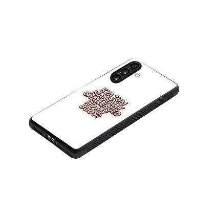 Mantally Challenged stylish phone case for samsung galaxy m35 5g | glossy glass and slim fit