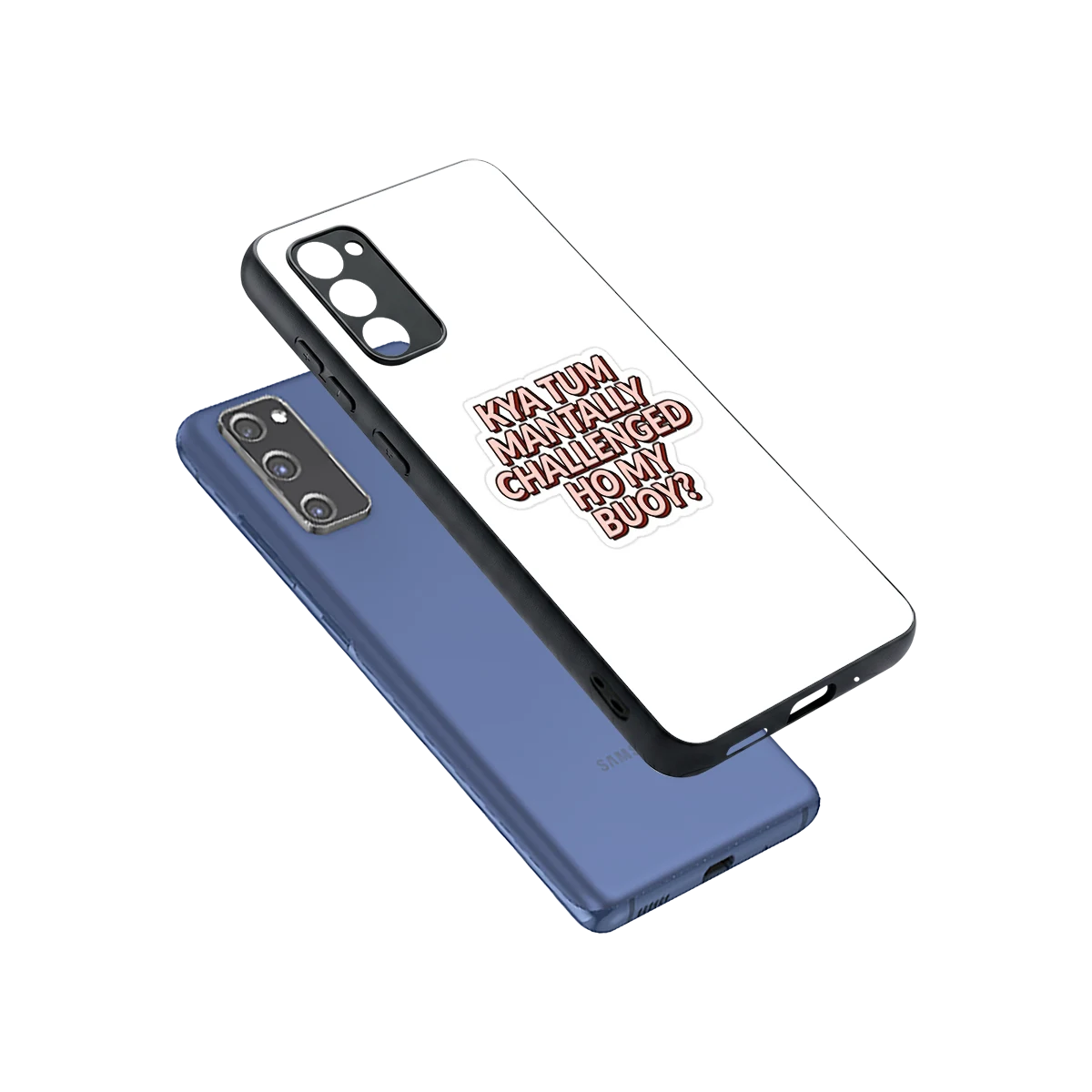 Mantally Challenged sleek samsung galaxy s20 fe cover with tempered glass back and TPU edges