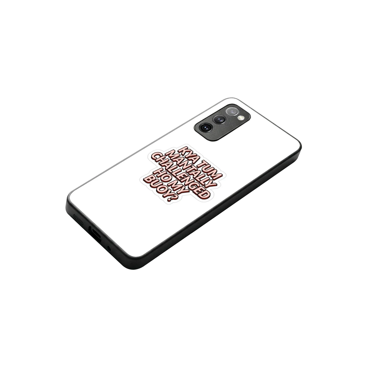 Mantally Challenged stylish phone case for samsung galaxy s20 fe | glossy glass and slim fit