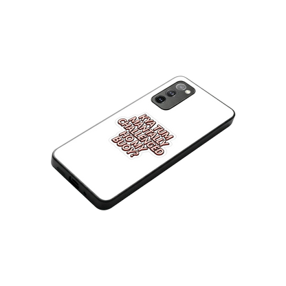 Mantally Challenged stylish phone case for samsung galaxy s20 fe | glossy glass and slim fit