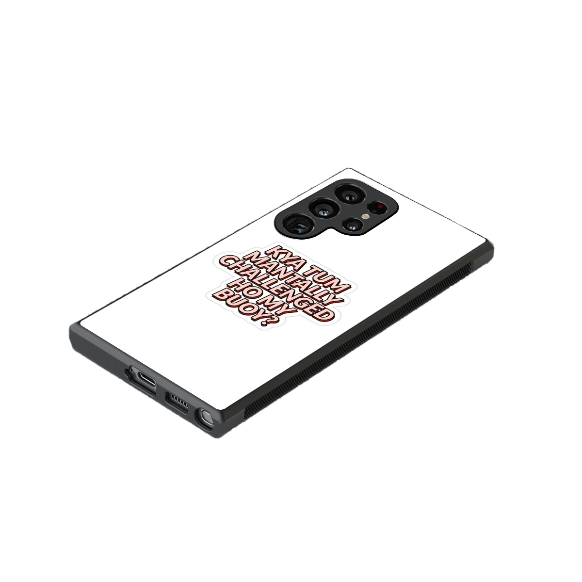 Mantally Challenged stylish phone case for samsung galaxy s23 ultra | glossy glass and slim fit