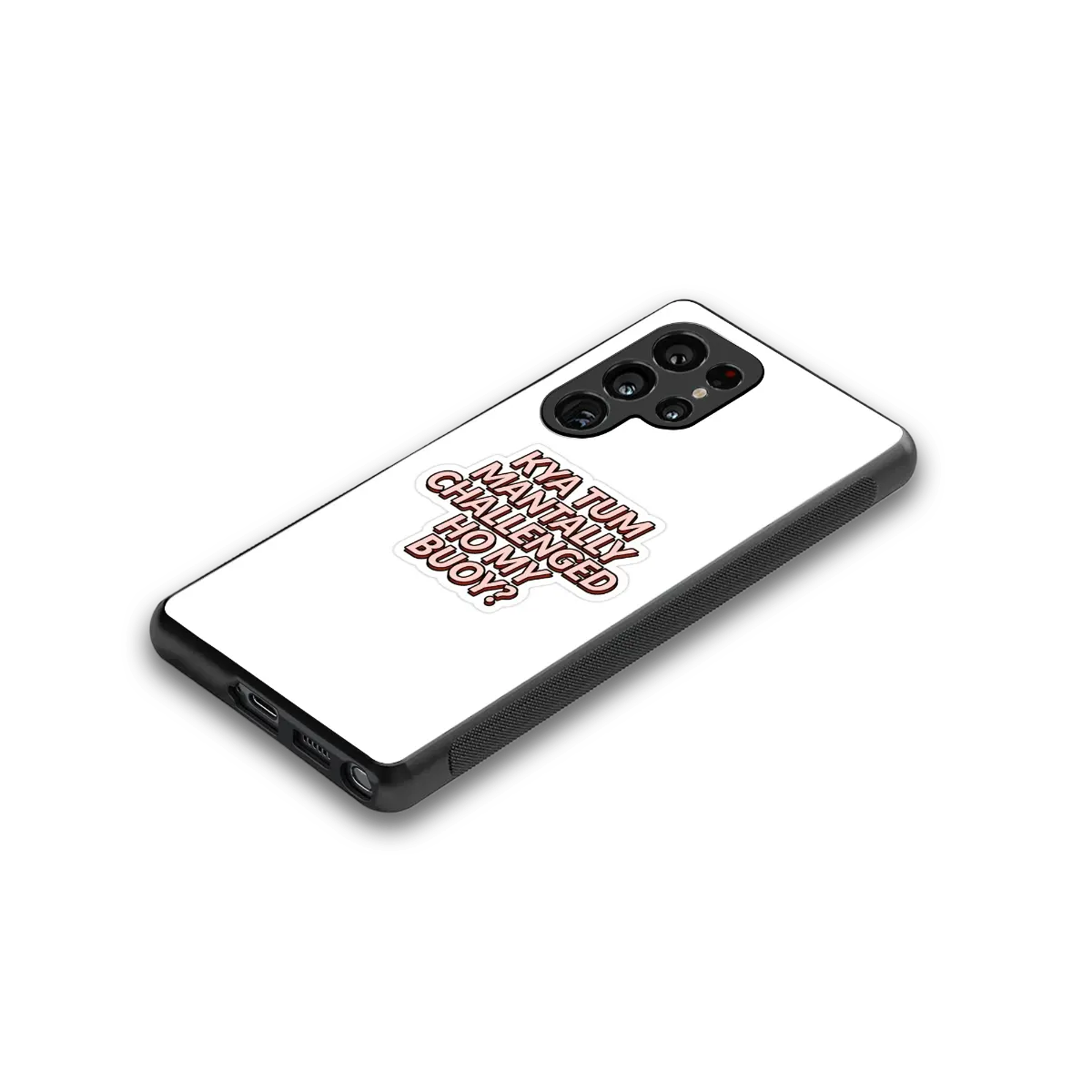 Mantally Challenged stylish phone case for samsung galaxy s25 ultra | glossy glass and slim fit