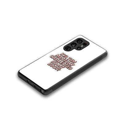 Mantally Challenged stylish phone case for samsung galaxy s25 ultra | glossy glass and slim fit