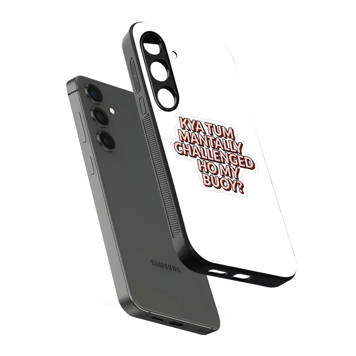 Mantally Challenged sleek samsung galaxy s25 cover with tempered glass back and TPU edges