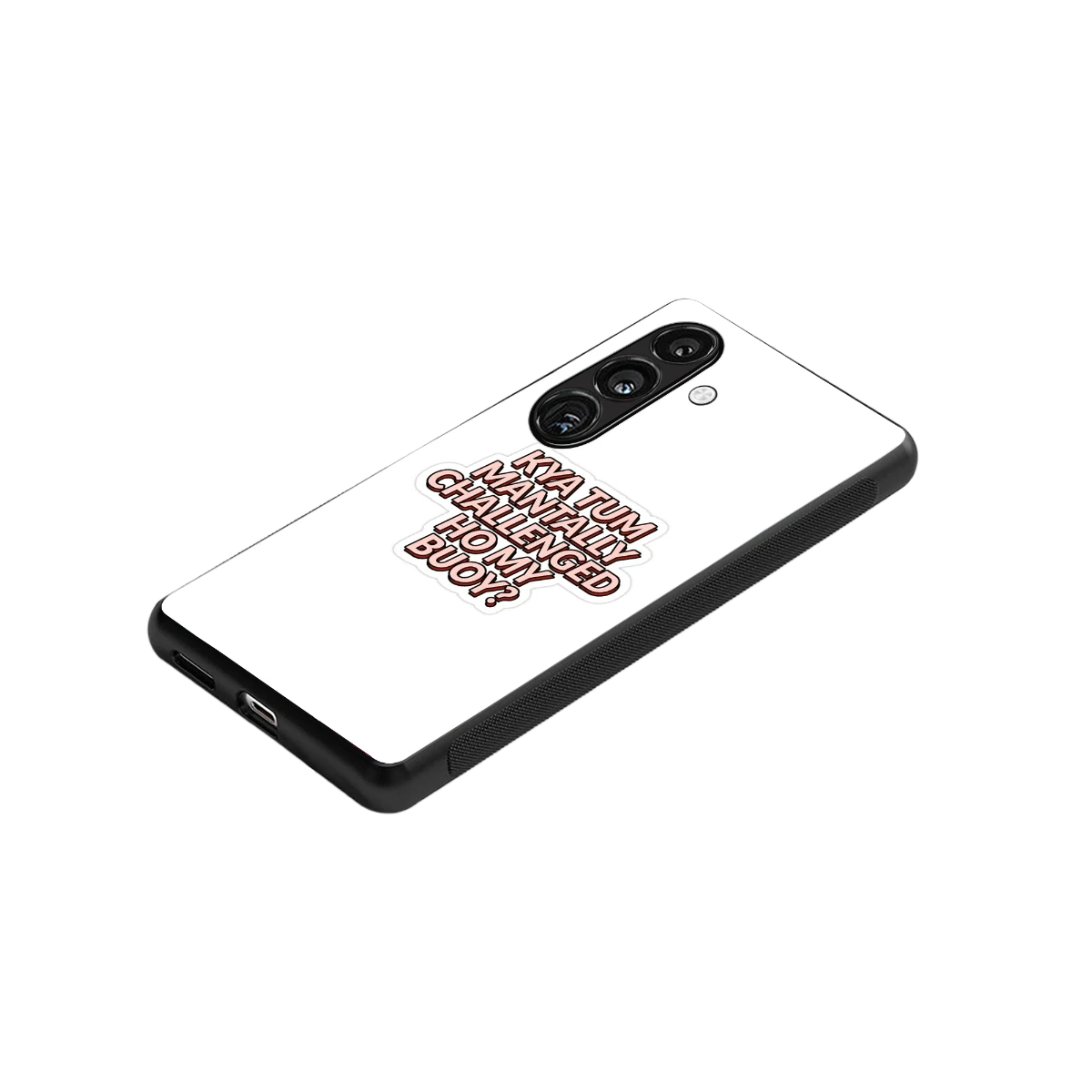 Mantally Challenged stylish phone case for samsung galaxy s24 | glossy glass and slim fit
