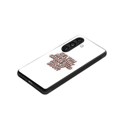 Mantally Challenged stylish phone case for samsung galaxy s24 | glossy glass and slim fit