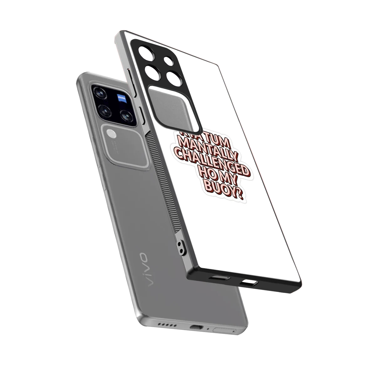 Mantally Challenged sleekvivo v30 pro cover with tempered glass back and TPU edges