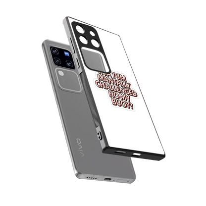 Mantally Challenged sleekvivo v30 pro cover with tempered glass back and TPU edges