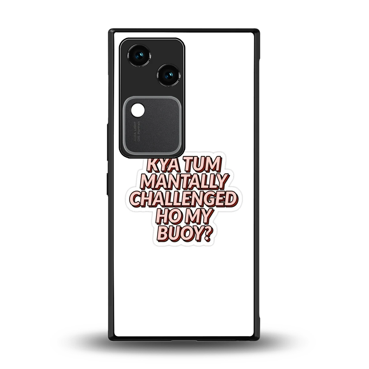 Mantally Challenged back phone cover | glass case for vivo v30
