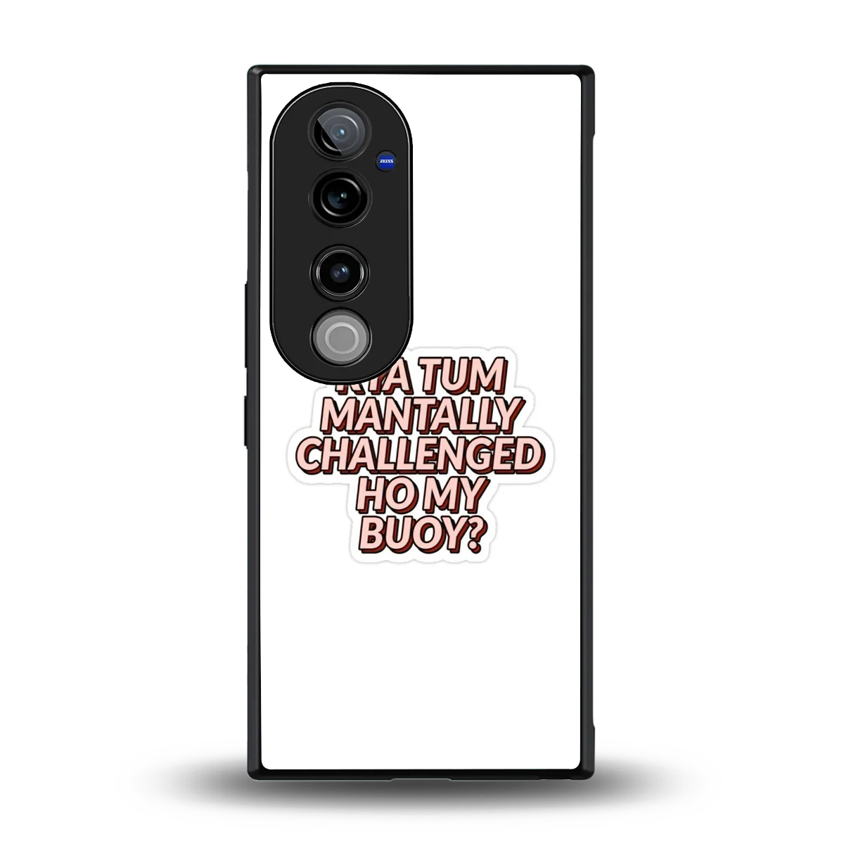 Mantally Challenged back phone cover | glass case for vivo v40 pro