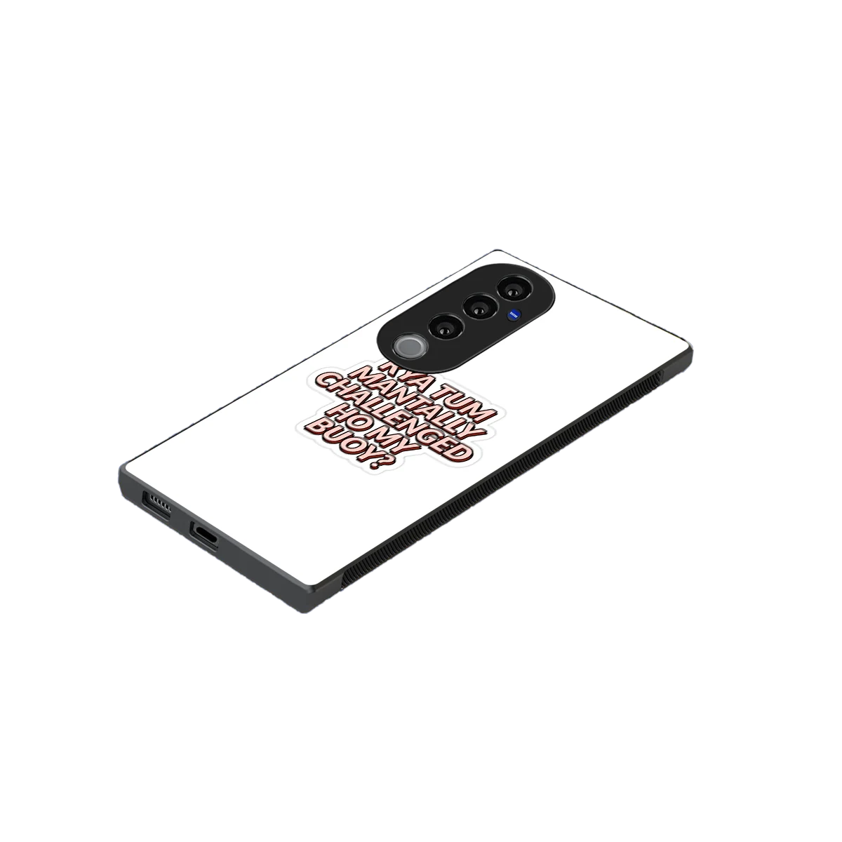 Mantally Challenged stylish phone case for vivo v40 pro | glossy glass and slim fit