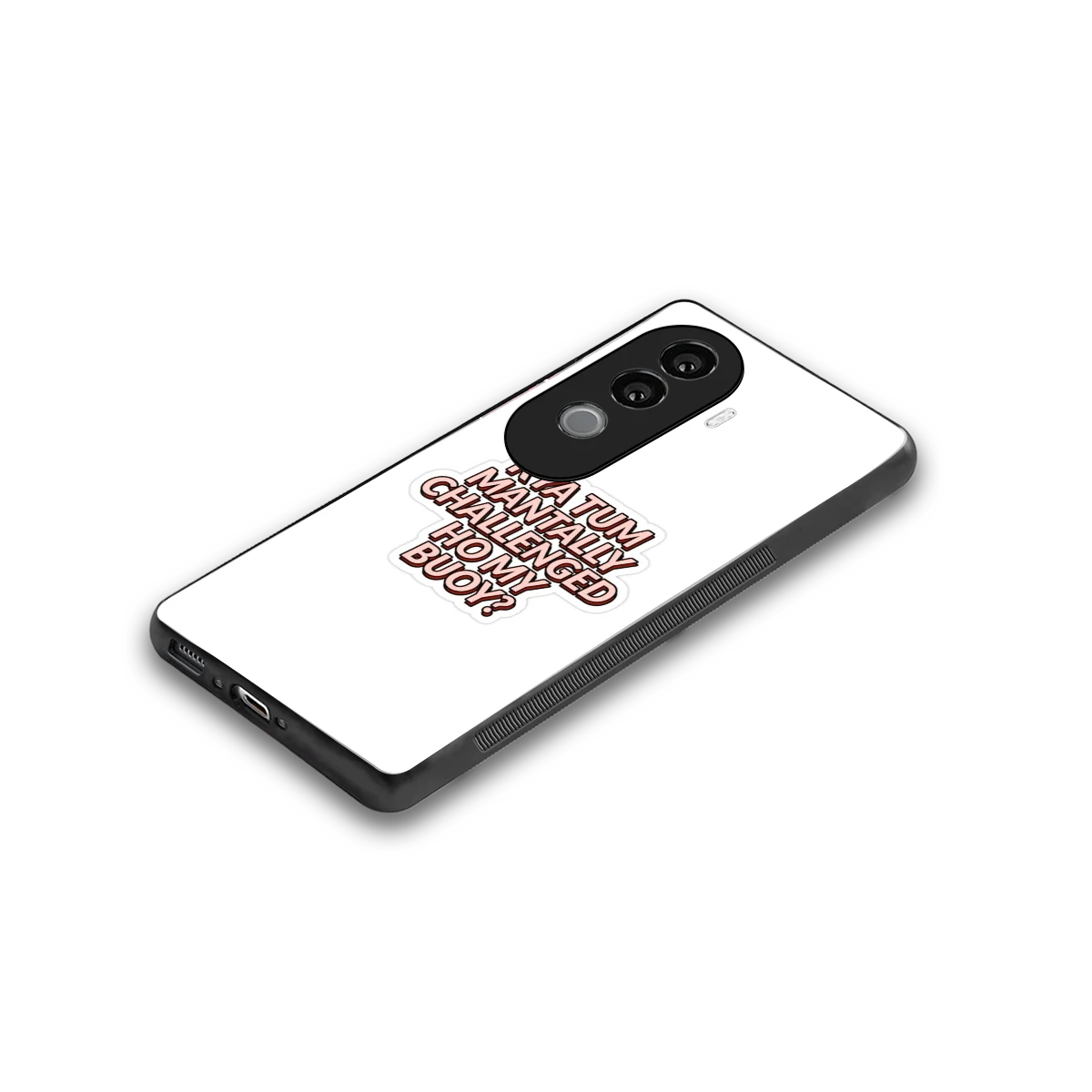 Mantally Challenged stylish phone case for vivo v40e | glossy glass and slim fit