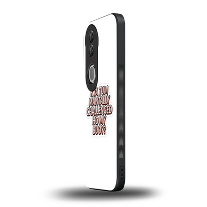 Mantally Challenged vivo v50 mobile cover | shockproof glass phone case