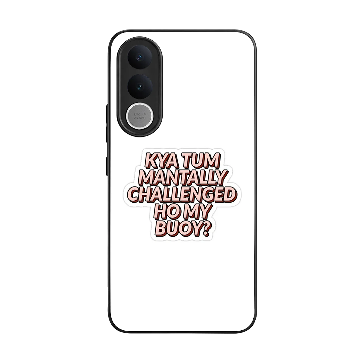 Mantally Challenged back phone cover | glass case for vivo v70 fe