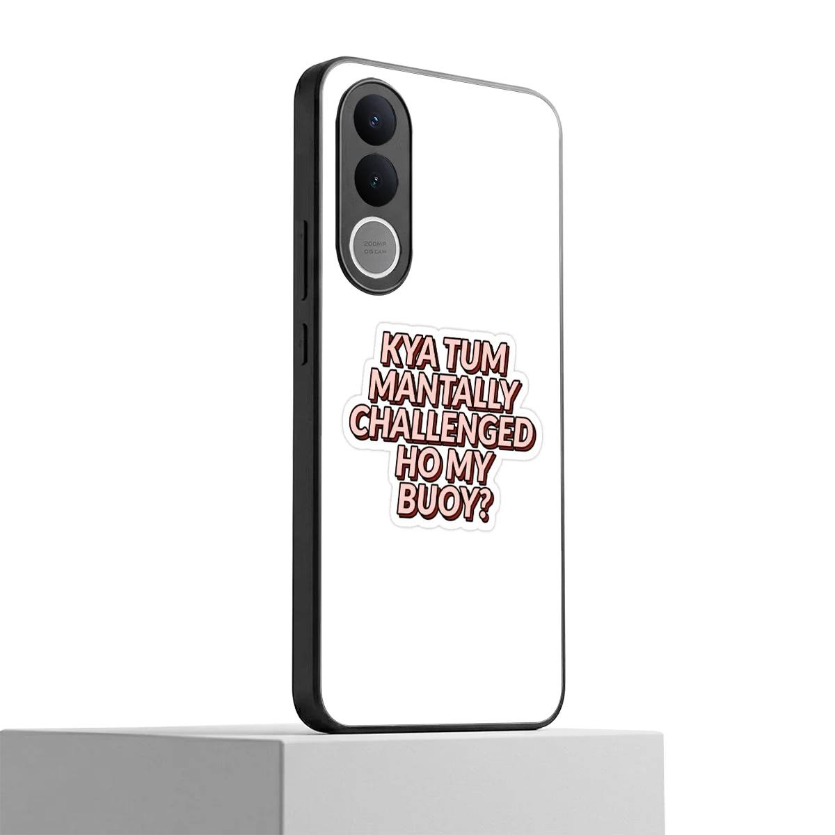 Mantally Challenged vivo v70 fe mobile cover | shockproof glass phone case