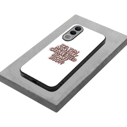 Mantally Challenged stylish phone case for vivo v70 fe | glossy glass and slim fit