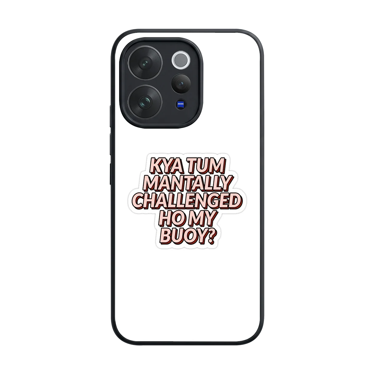 Mantally Challenged back phone cover | glass case for vivo v70