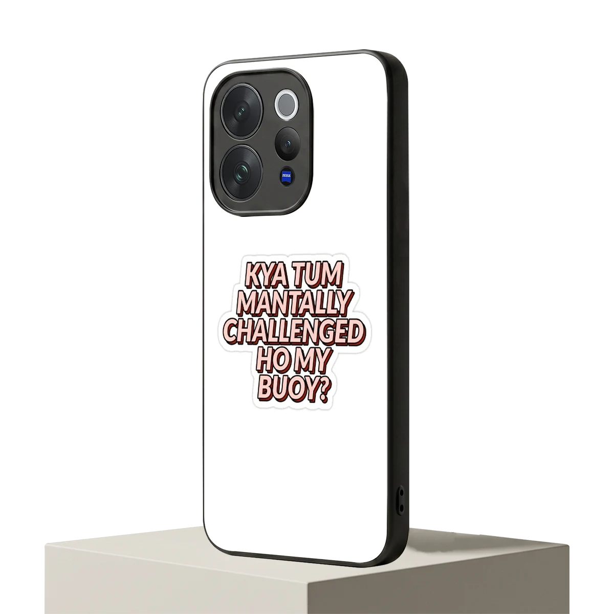 Mantally Challenged vivo v70 mobile cover | shockproof glass phone case